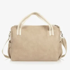 Beige Faux Leather Changing Bag (36cm)