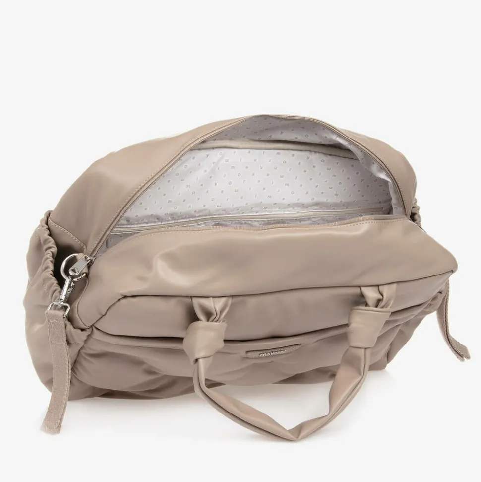 Beige Faux Leather Changing Bag (46cm)