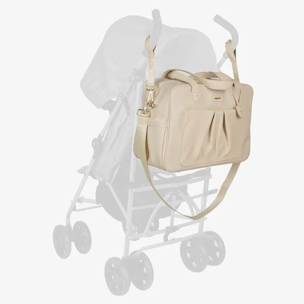Beige Faux Leather Changing Bag (40cm)