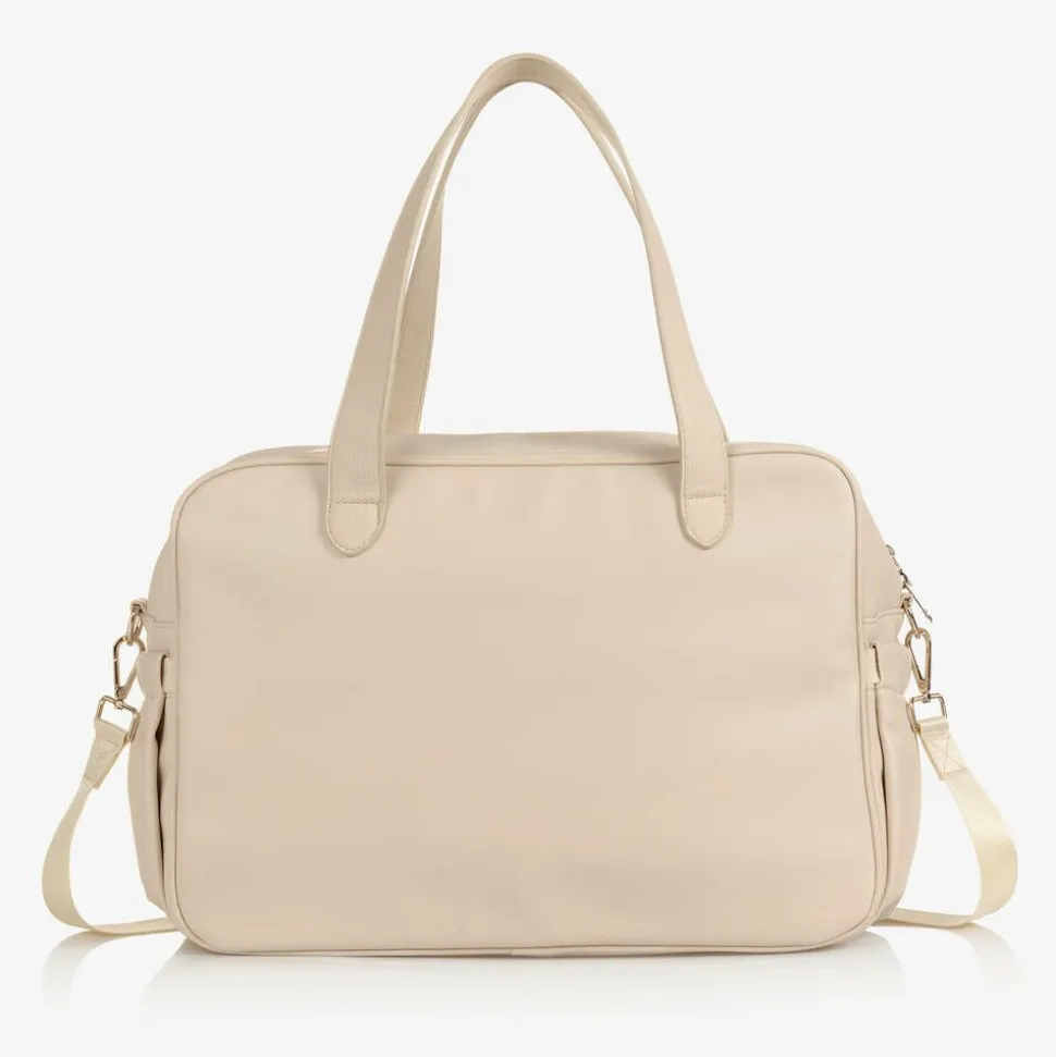 Beige Faux Leather Changing Bag (40cm)