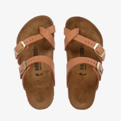 Beige Faux Leather Sandals