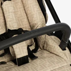 Beige FF Logo Stroller