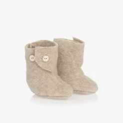 Beige Fleece Booties