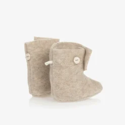 Beige Fleece Booties