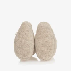 Beige Fleece Booties