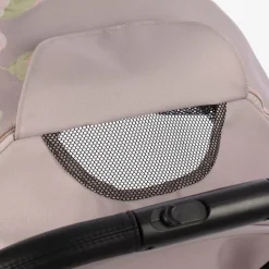 Beige Floral Baby Stroller