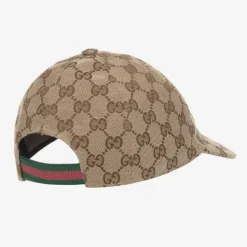 Beige GG Logo Canvas Cap