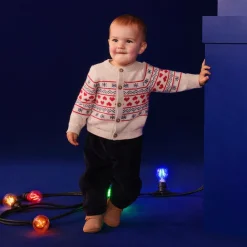 Beige Knitted Wool Cardigan