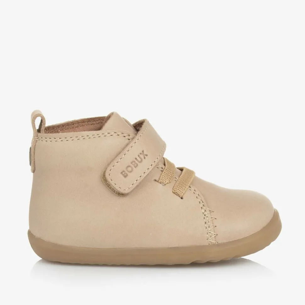 Beige Leather First Walker Boots