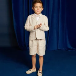 Beige Leather Moccasin Shoes