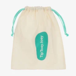 Beige Leather Velcro Trainers