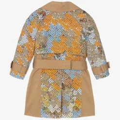 Beige Monogram Trench Coat