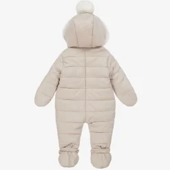 Beige Puffer Snowsuit