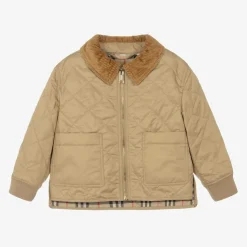 Beige Quilted Jacket