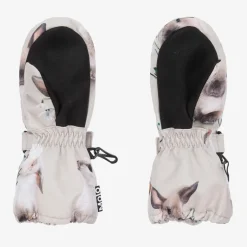 Beige Rabbit Thermal Mittens