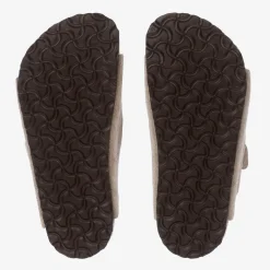 Beige Suede Buckle Sandals