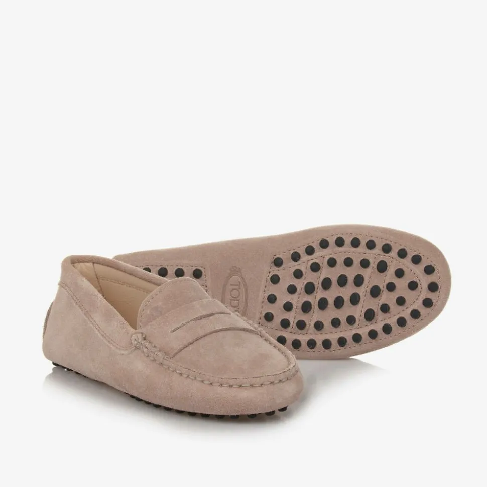 Beige Suede Leather Moccasins
