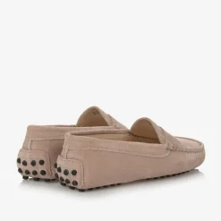 Beige Suede Leather Moccasins