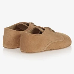 Beige Suede Pre-Walker Shoes
