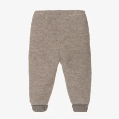 Beige Thermal Wool Joggers