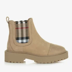 Beige Vintage Check Chelsea Boots