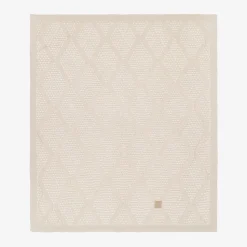 Beige Viscose Knit Baby Blanket (100cm)