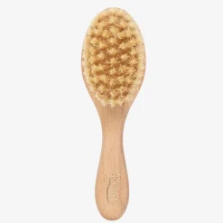 Beige Wooden Baby Hairbrush