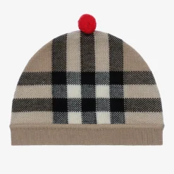 Beige Wool & Cashmere Baby Hat