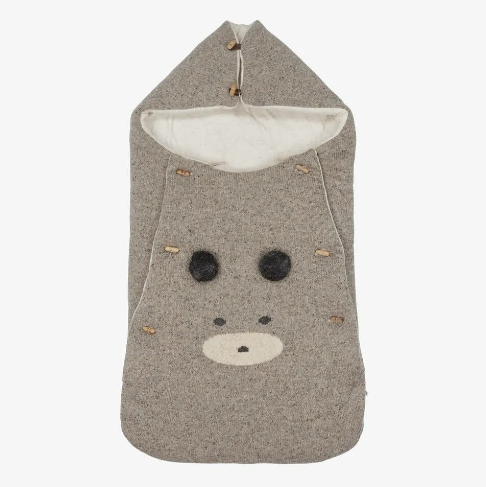 Beige Wool & Silk Knit Baby Nest (71cm)