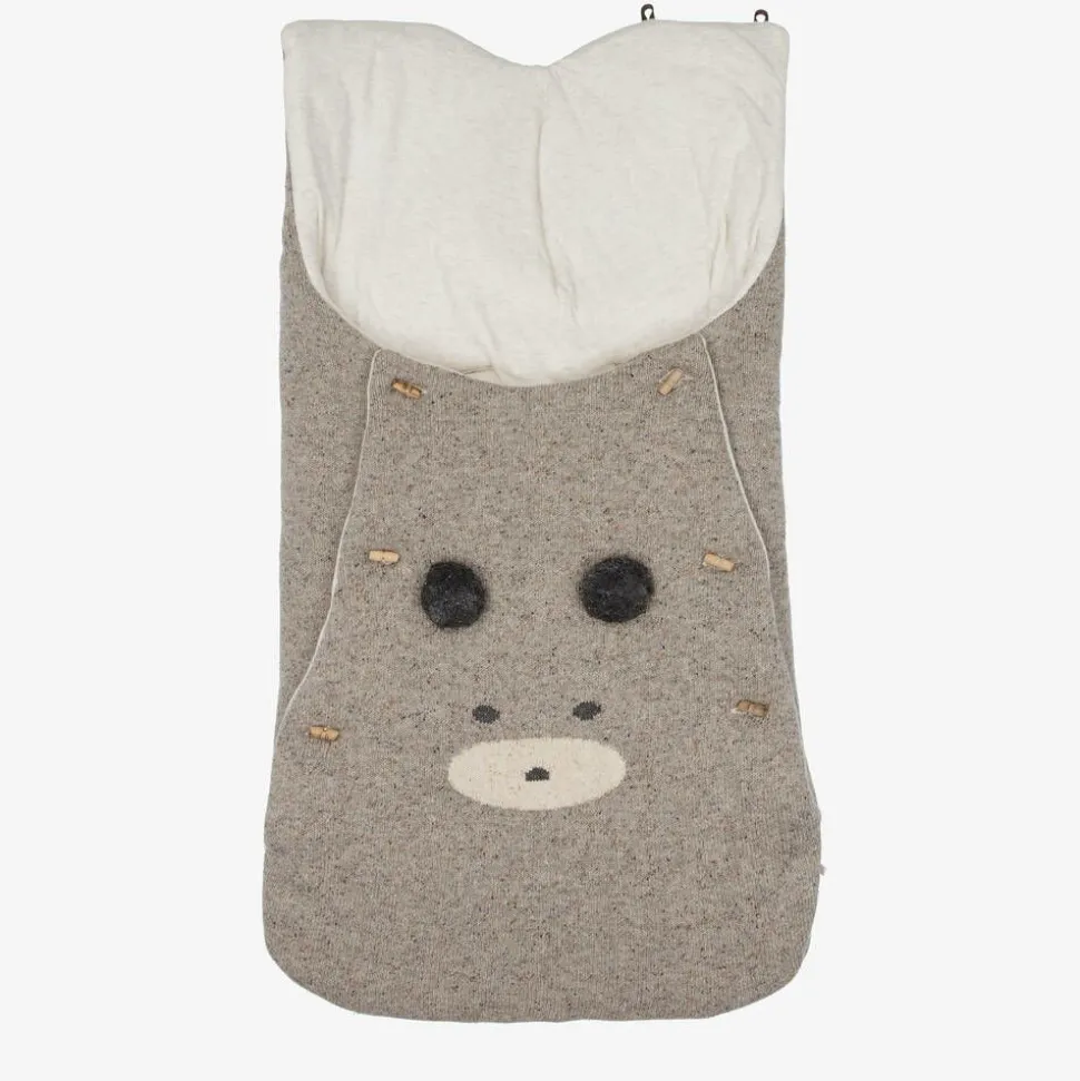 Beige Wool & Silk Knit Baby Nest (71cm)