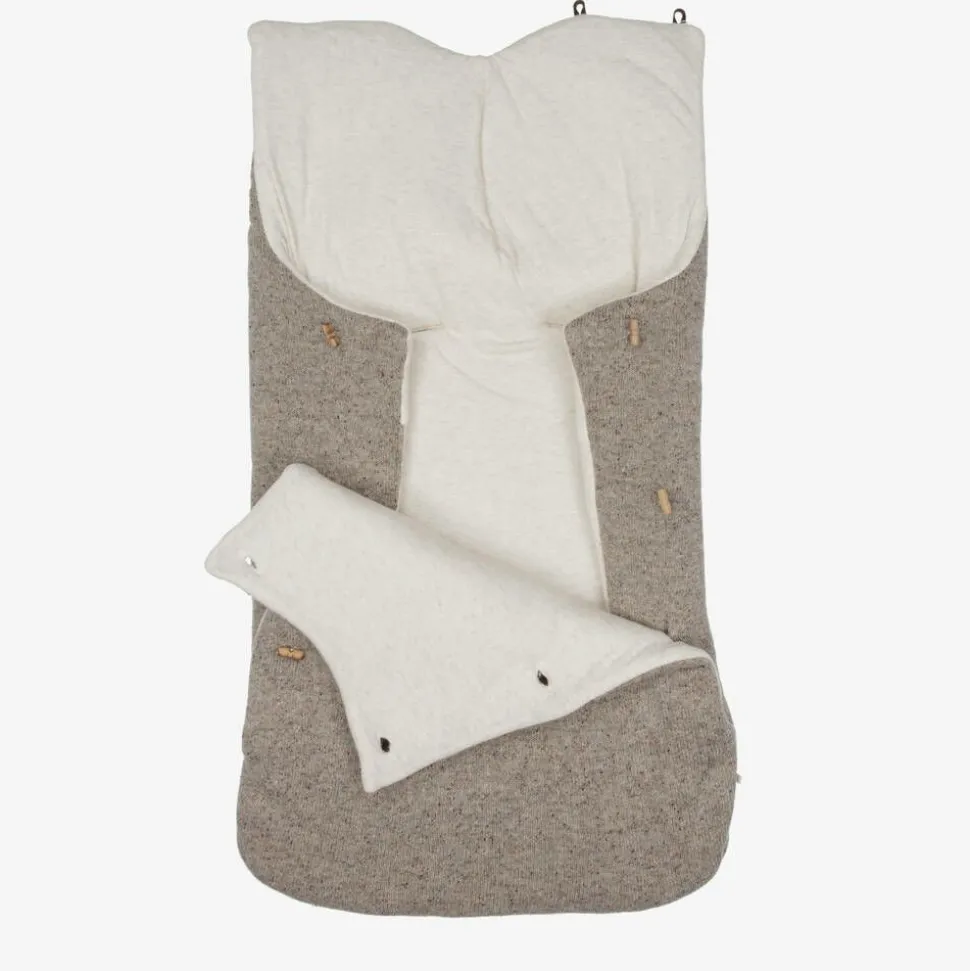 Beige Wool & Silk Knit Baby Nest (71cm)