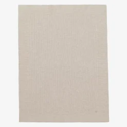 Beige Wool Knit Baby Blanket (98cm)