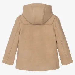 Beige Wool-Blend Duffle Coat