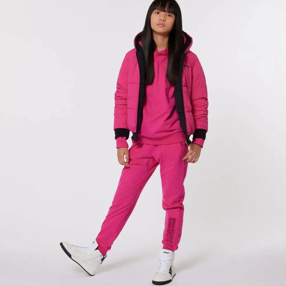 Black & Pink Reversible Puffer Jacket