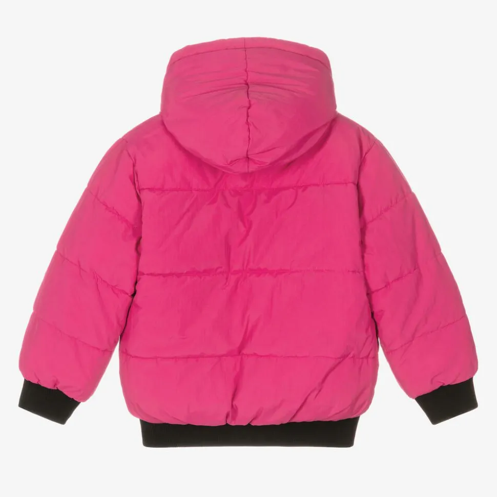 Black & Pink Reversible Puffer Jacket