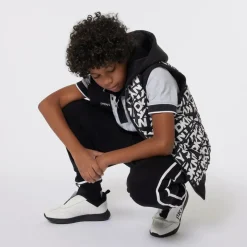 Black & White Reversible Hooded Gilet