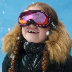 Black & Pink Ski Goggles