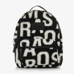 Black & White Sherpa Fleece Backpack (32cm)