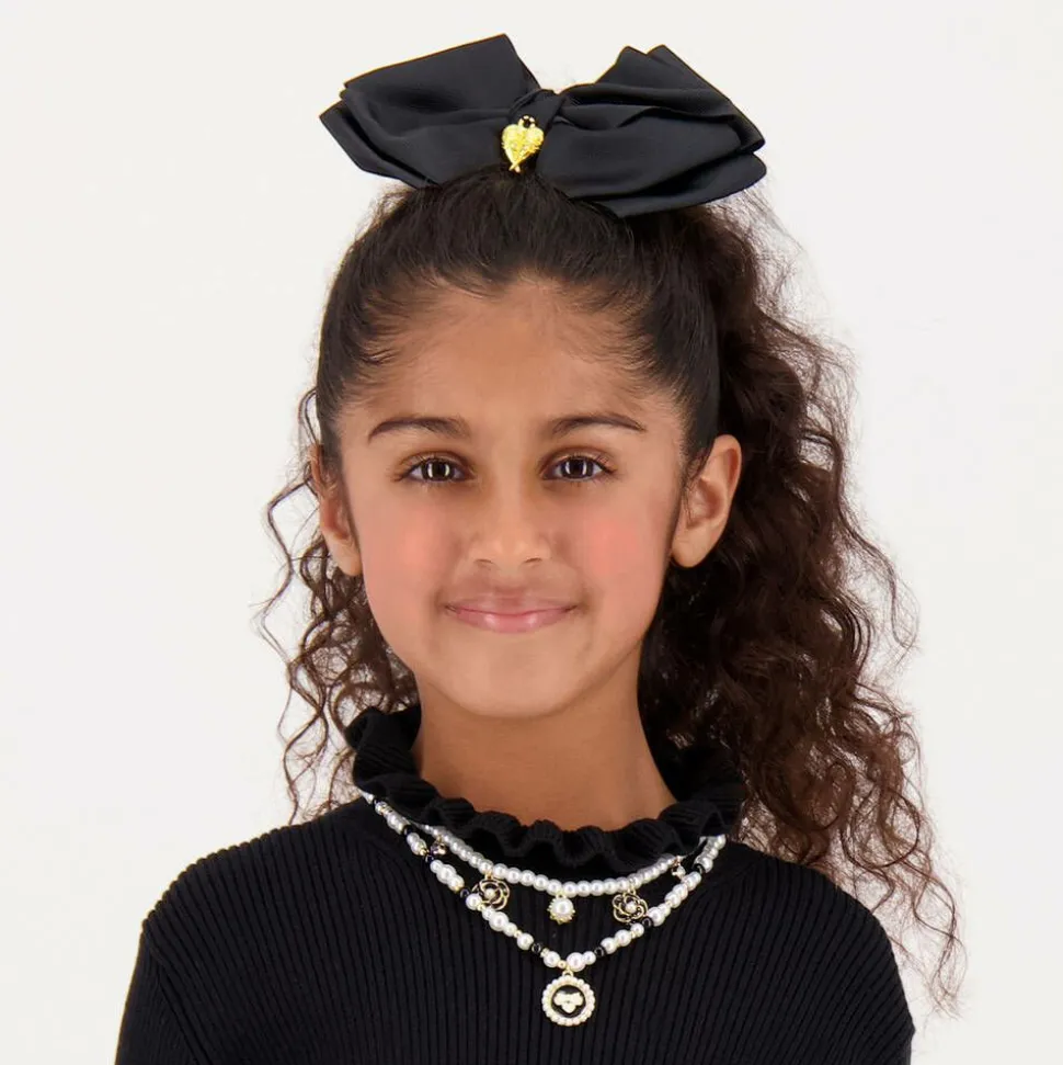 Black Bow Hair Clip (19cm)