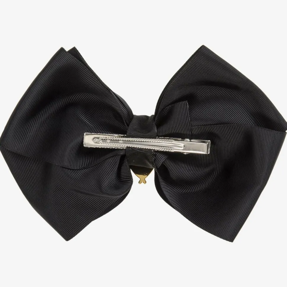 Black Bow Hair Clip (19cm)