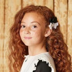 Black Bow Hair Clip (7cm)