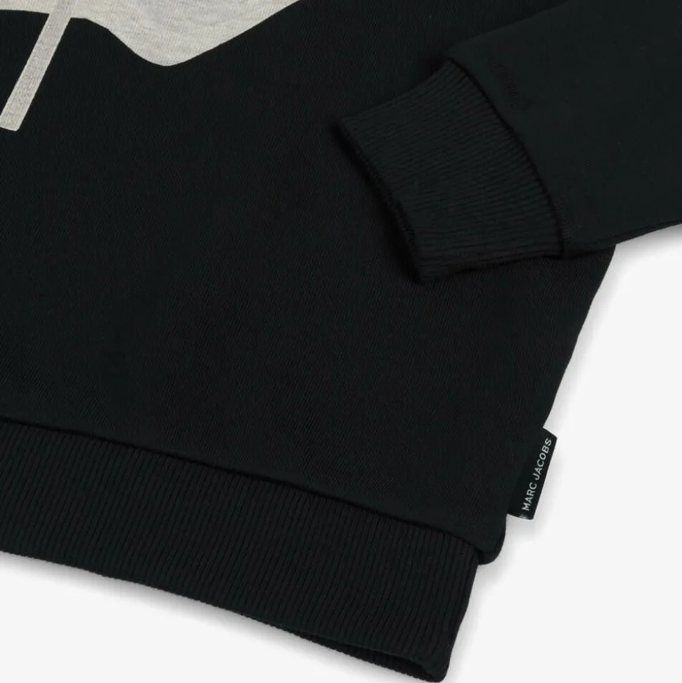 Black Cotton Biker Belt Bag Hoodie