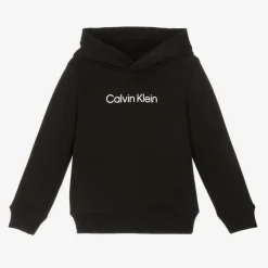 Black Cotton Jersey Hoodie