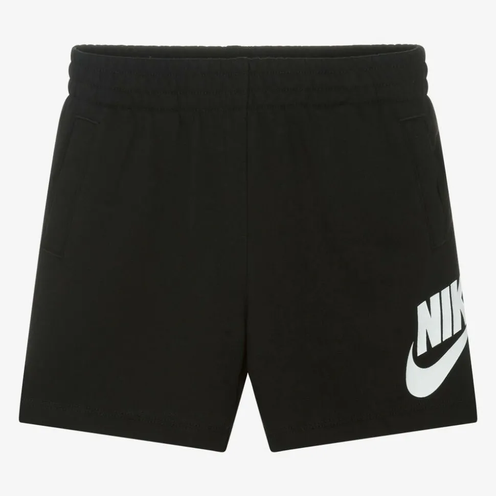 Black Cotton Jersey Shorts