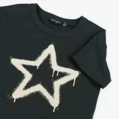 Black Cotton Star T-Shirt