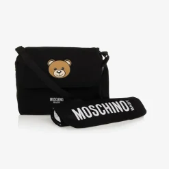 Black Cotton Teddy Bear Changing Bag (49cm)