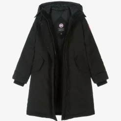 Black Down Padded Brittania Parka Coat