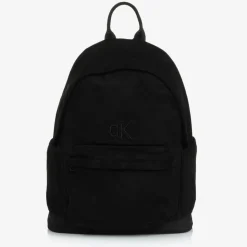 Black Faux Suede Leather Backpack (40cm)