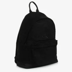 Black Faux Suede Leather Backpack (40cm)