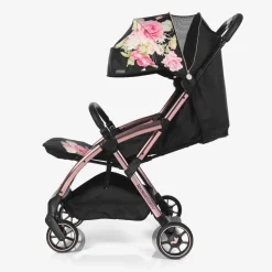 Black Floral Baby Stroller
